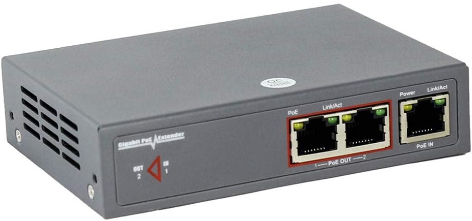 POE Extender Ethernet 2 Port Cat5e/6 Gigabit 30W, CENTROPOWER POE+ Extender Network Repeater Compliant IEEE 802.3af/at for POE Switch/Injector Pack of 2