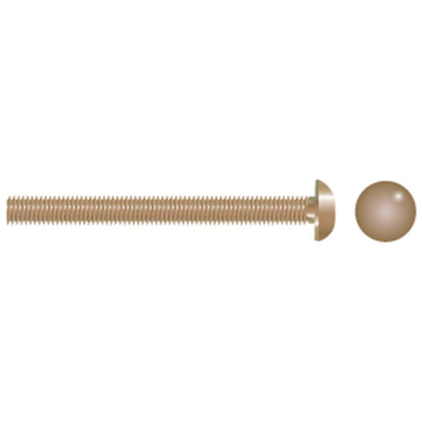 Fasco Fastener 3/8-16 x 3x22 Bronze Carriage Bolts, 10-Pack | for Boats