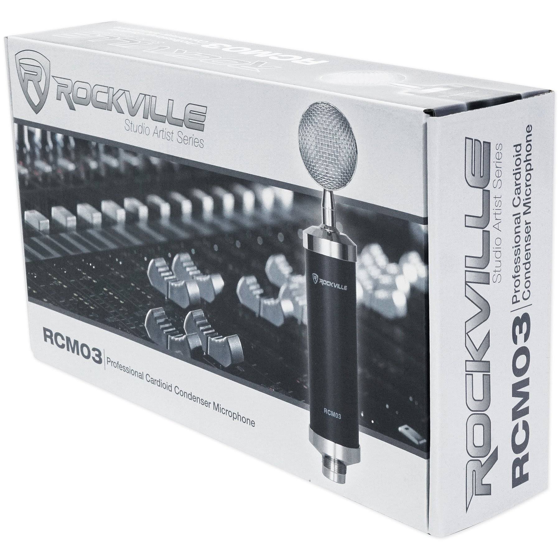 Mackie XR624 6.5x22 Powered Studio Monitor Speakers+Headphones+Condenser Mic+Stand