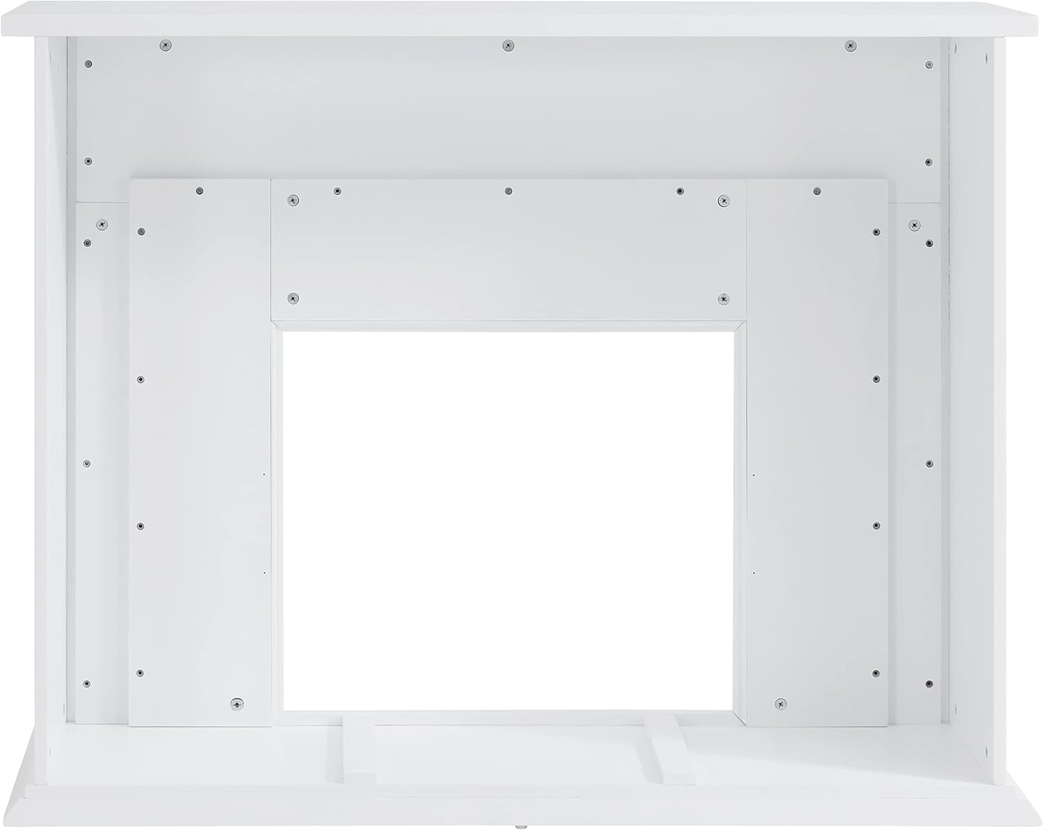 SEI Furniture Hebbington Carrara Marble Tiled Color Changing Electric Fireplace, White/Gray