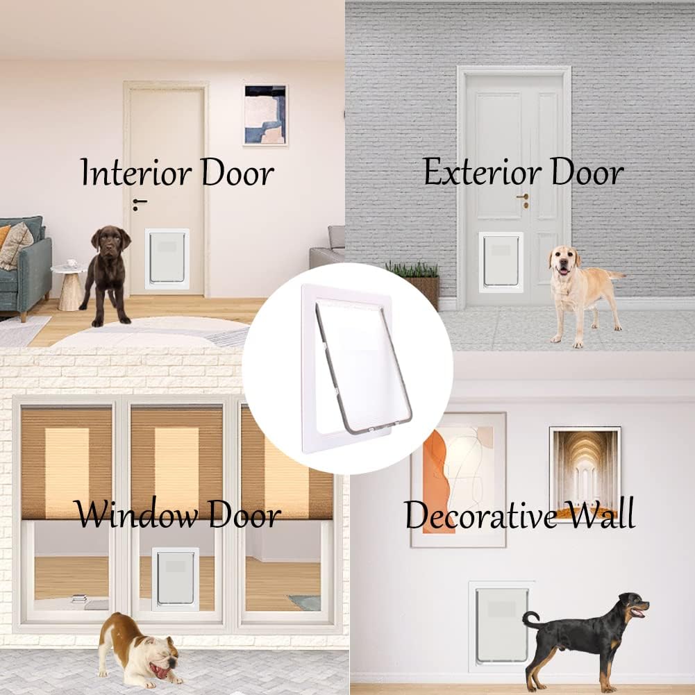HIDROSIL Tunnel Detachable Pet Door for Dog and Cat with 2 Locking Modes, Magnetic Flap Design and Durable Frame, Easy Install on Interior/ Exterior Door or Wall (20.47