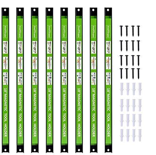 Magnetic Tool Holder 18 inch 8 Pack Heavy Duty Magnet Tool Bar Strip Rack Wall Mount