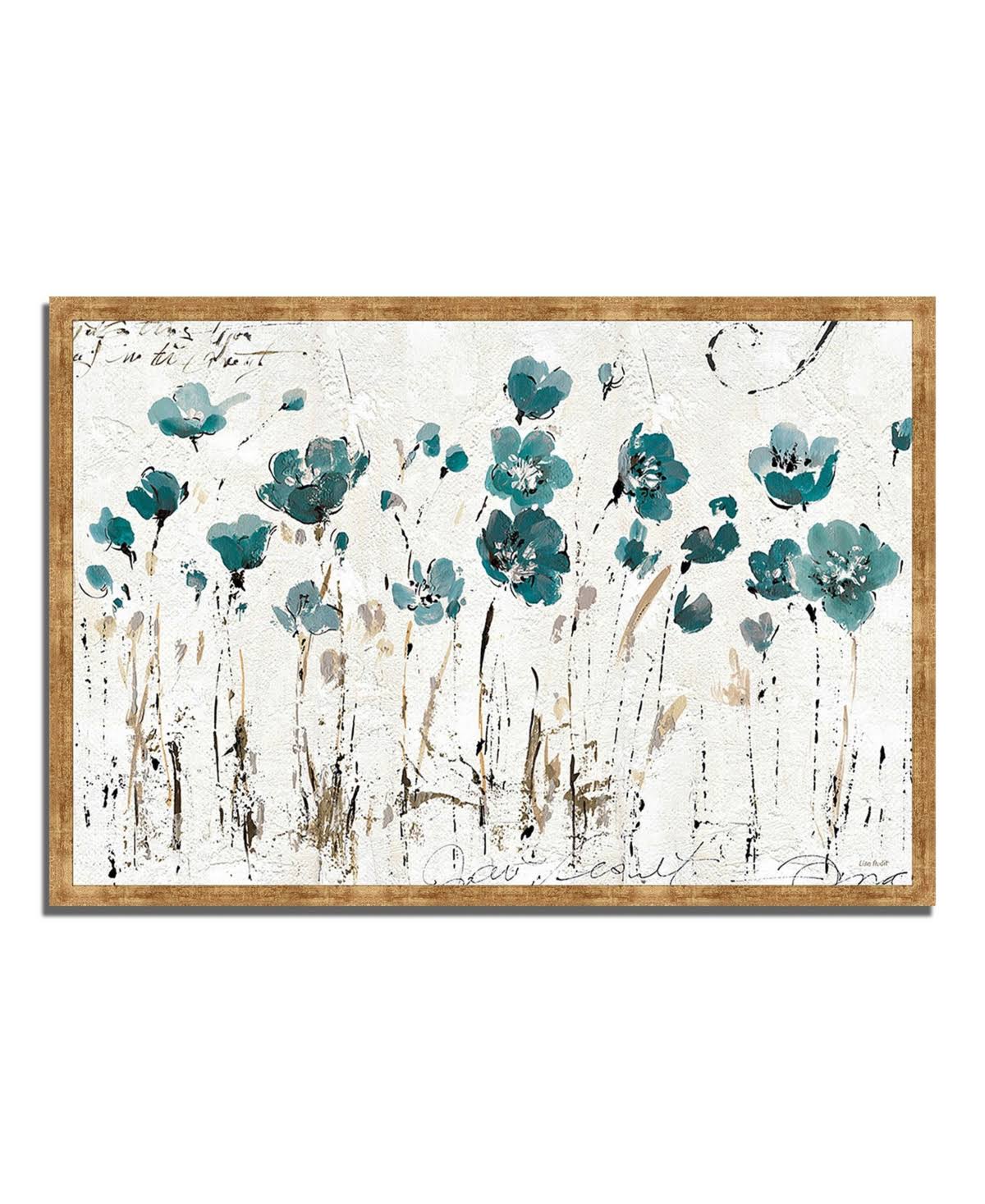 Tangletown Fine Art 22x22 x 32x22 Abstract Balance VI Blue by Lisa Audit Framed Painting Print