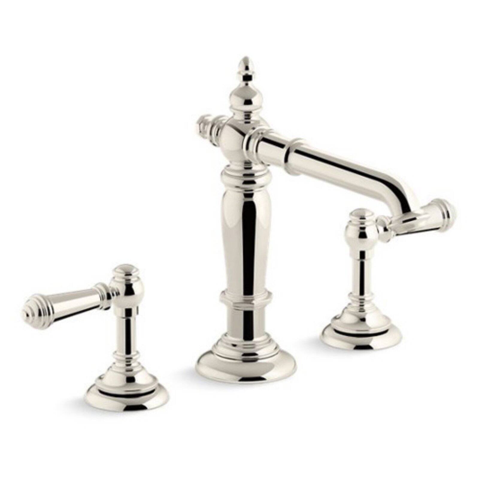 Kohler K-72760 Artifacts with Column Design Widespread Bathroom Sink Spout Vibrant Polished Nickel