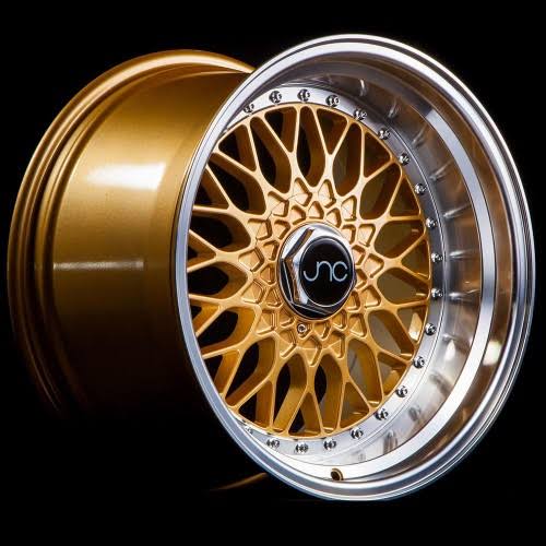 JNC 004 Gold Machined Lip 15x8 5x100 5x114.3 ET20 Offset Wheel Rim
