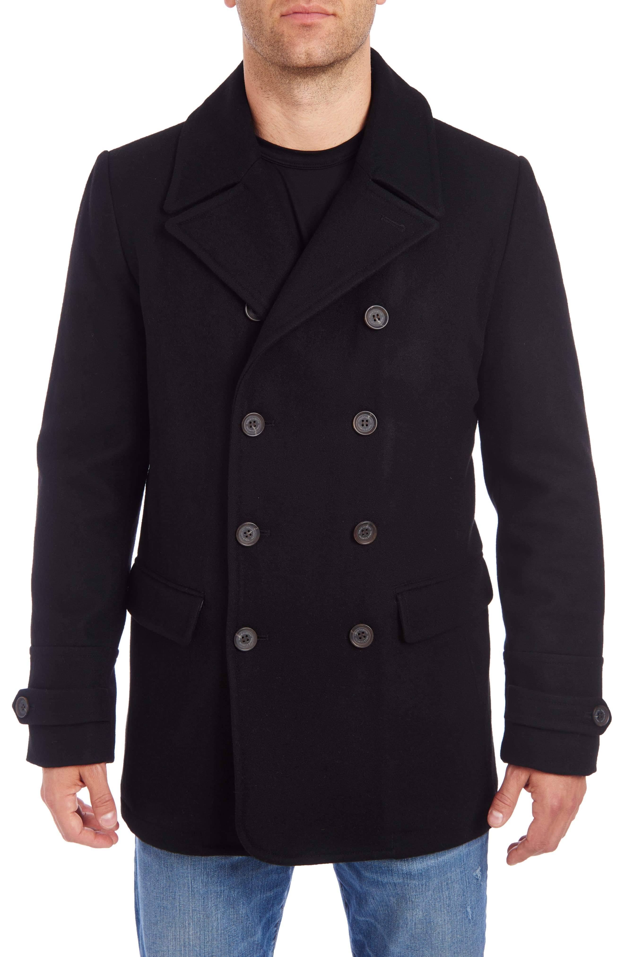 Vince Camuto Water Resistant Wool Blend Peacoat Navy