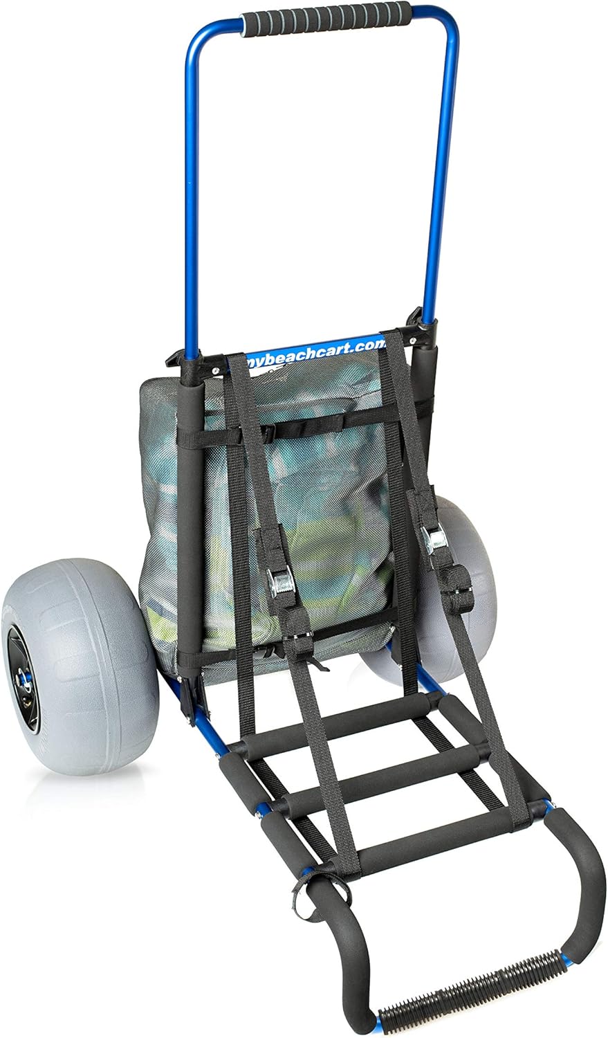 My Beach Cart&reg; NO Rust Aluminum Foldable Beach Cart Trolley 12 INCH Big Wheels Balloon Tires for Sand Heavy Duty. Why Buy A Beach Cart That Only Holds A Cooler?