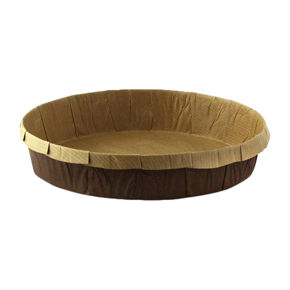 Packnwood 209KRBAKED165 6.5 Dia. x 2 in. Free Standing Round Kraft Paper Baking Mold - 320 Piece