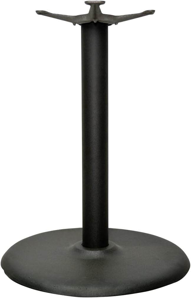 Thonet Dining Height Classic Disc Table Base - THT603-22 - 22W x22D x28.5H - Textured Black