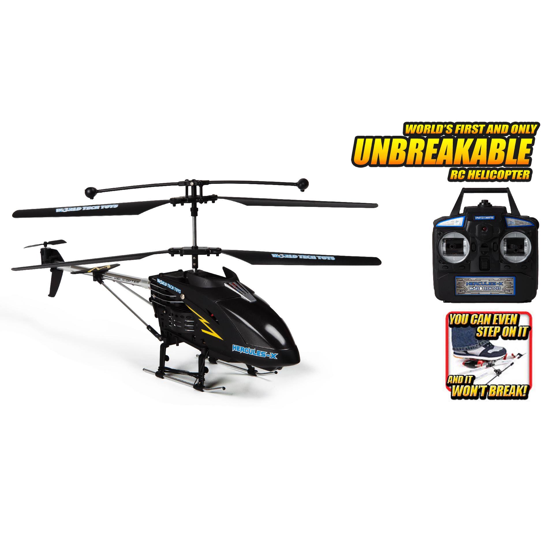 World Tech Toys Hercules X Black Edition Unbreakable 3.5CH RC Helicopter