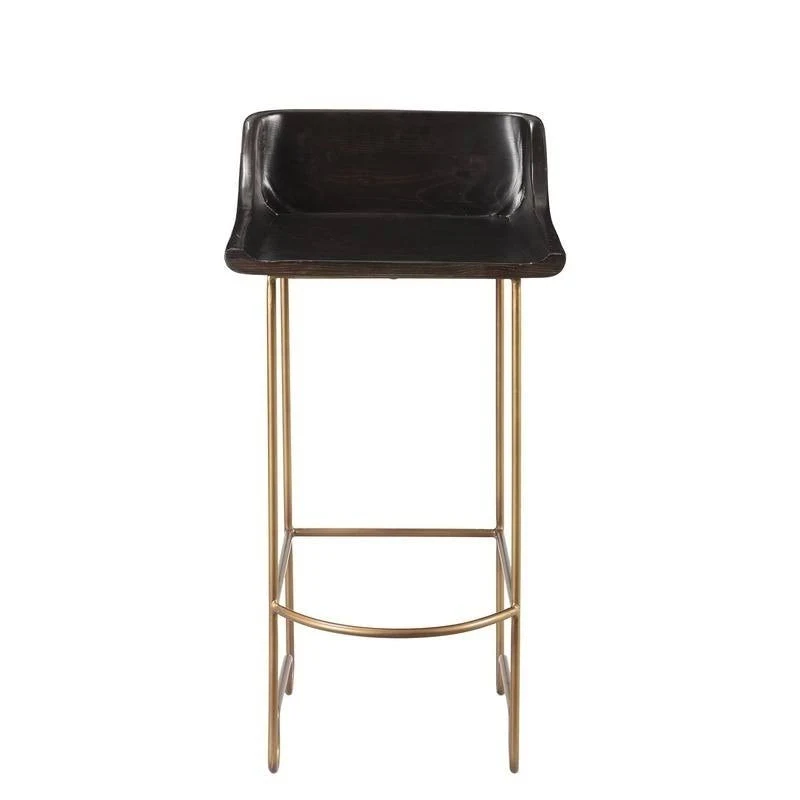 Carson Carrington Pavelsmad Brass Counter Stool - Single - Black - Counter Height - 23-28 in.