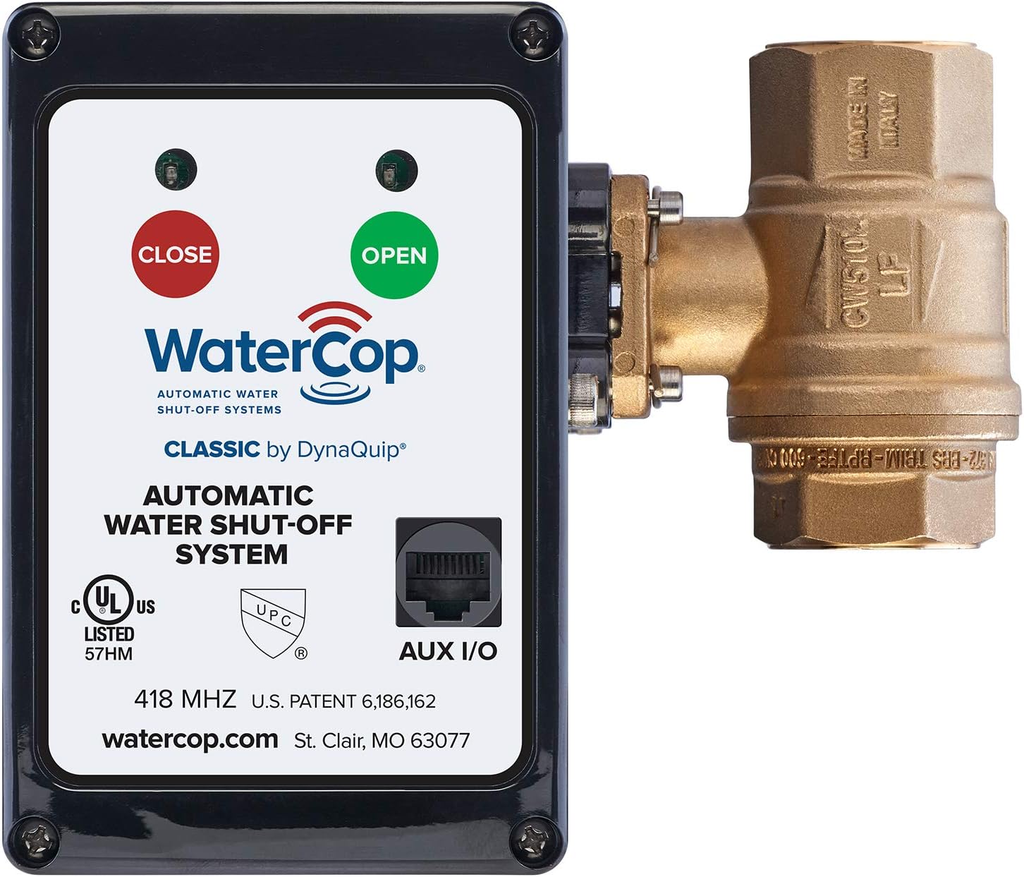 WaterCop WCLF 1 1/4 Classic Actuator W/Lead Free Water Valve, 1.25 in.