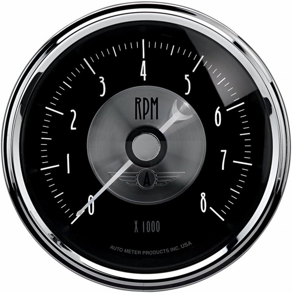 AutoMeter Tachometer Gauge | 3-3/8in | 8000RPM | Prestige Series Black