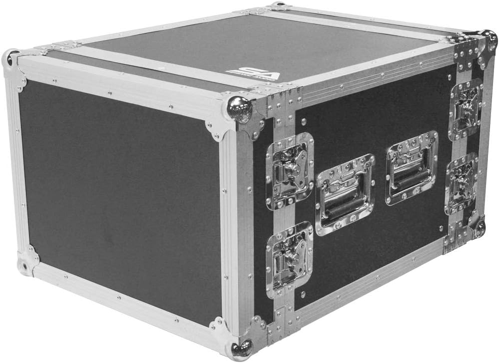Seismic Audio - SATAC8U - Heavy Duty 8 Space ATA Rack Case - 8U PA DJ Amplifier Flight Road Case - Pro Audio DJ Rack