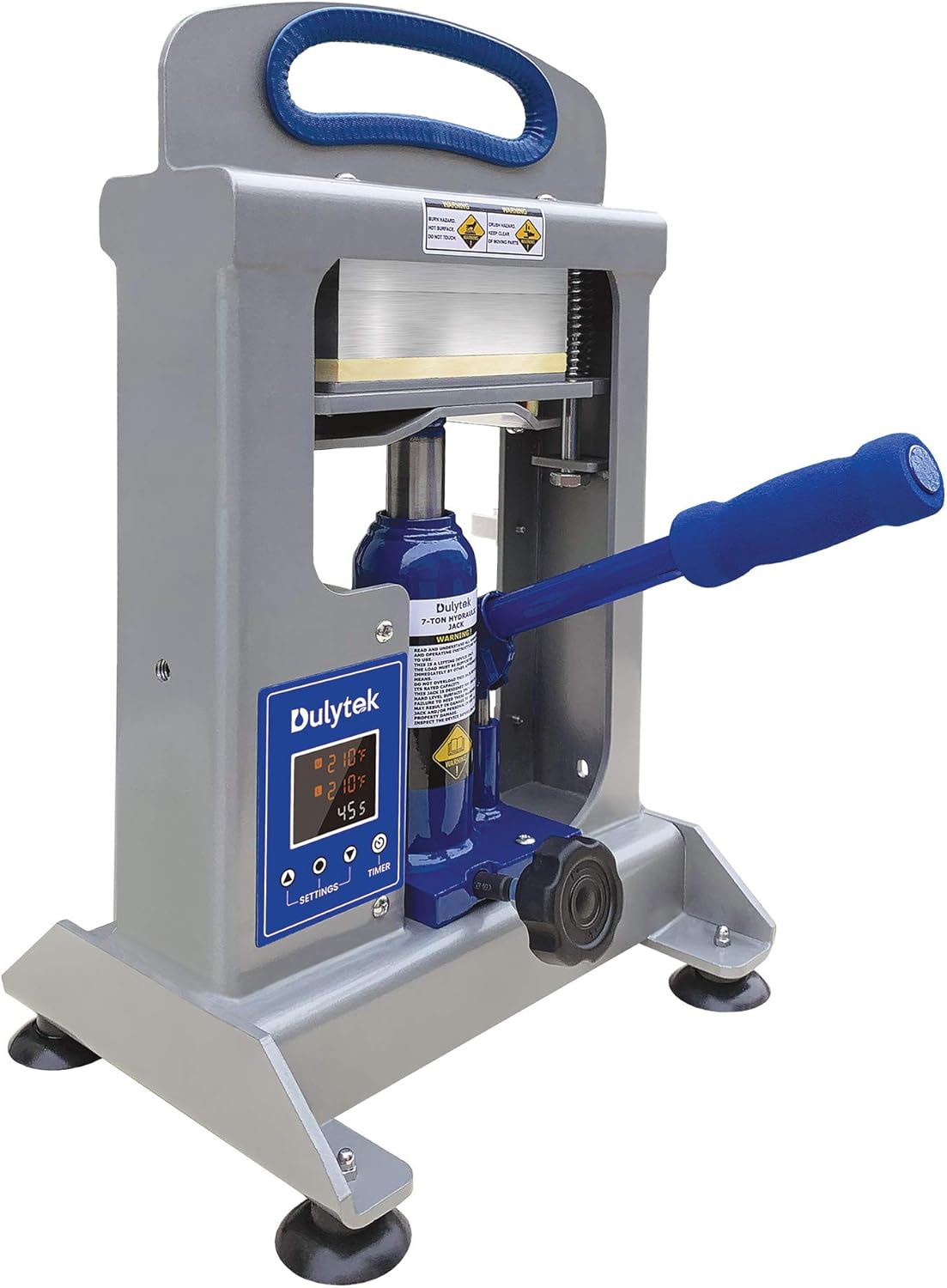 Dulytek DHP7 Hydraulic Heat Press Machine, 7 Ton Pressing Force, Dual Heat 6