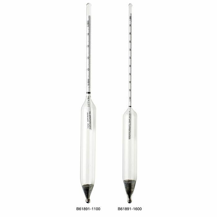 Bel-Art 61891-1700 H-B DURAC 1.100/1.150 Specific Gravity ASTM 113H Hydrometer for Heavy Liquids