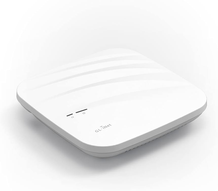 GL.iNet GL-AP1300(Cirrus) Gigabit Ceiling Wireless Access Point | Dual Band AC1300 | Connect with 100 Client Devices | MU-MIMO | Cloud Remote Management | OpenWrt(15.05.1)/LEDE | PoE Powered