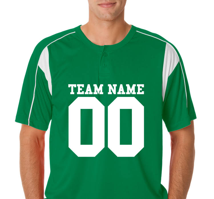 Badger Sport 7937 - Pro Placket - Kelly/White, 2XL