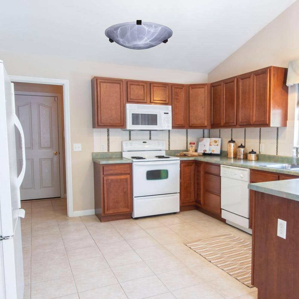 PLC Lighting 7012BKLED Nuova 1-Light 16 Watt Ceiling Light Black