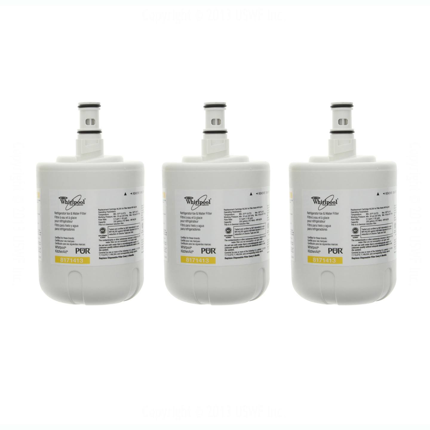 Whirlpool 8171413 Refrigerator Water Filter (3-Pack)