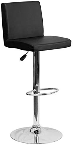 Pemberly Row Contemporary Bar Stool in Black