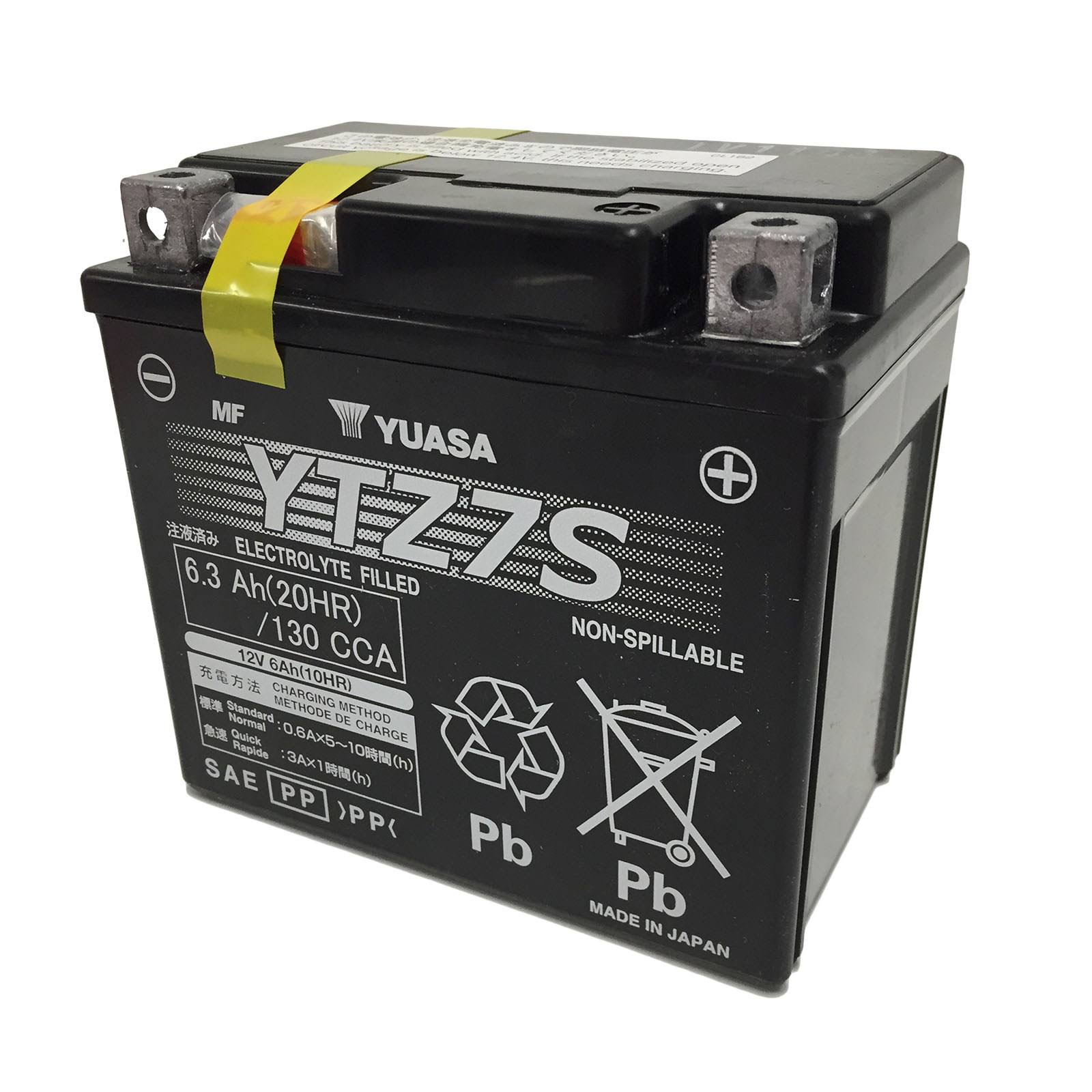 Yuasa YTZ7S Factory Activated AGM High Performance Battery
