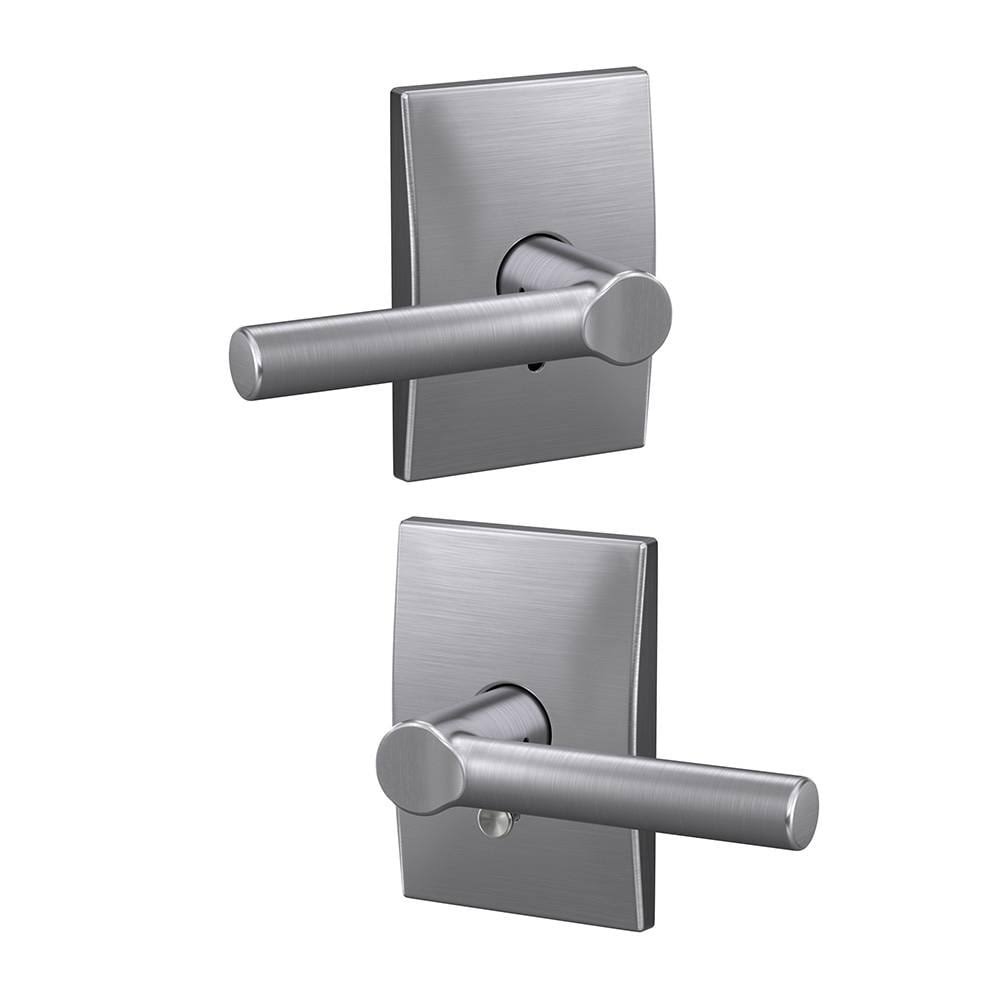 Schlage Fc21brw626cen Broadway Lever with Century Rose Passage and Privacy Lock Satin Chrome Finish