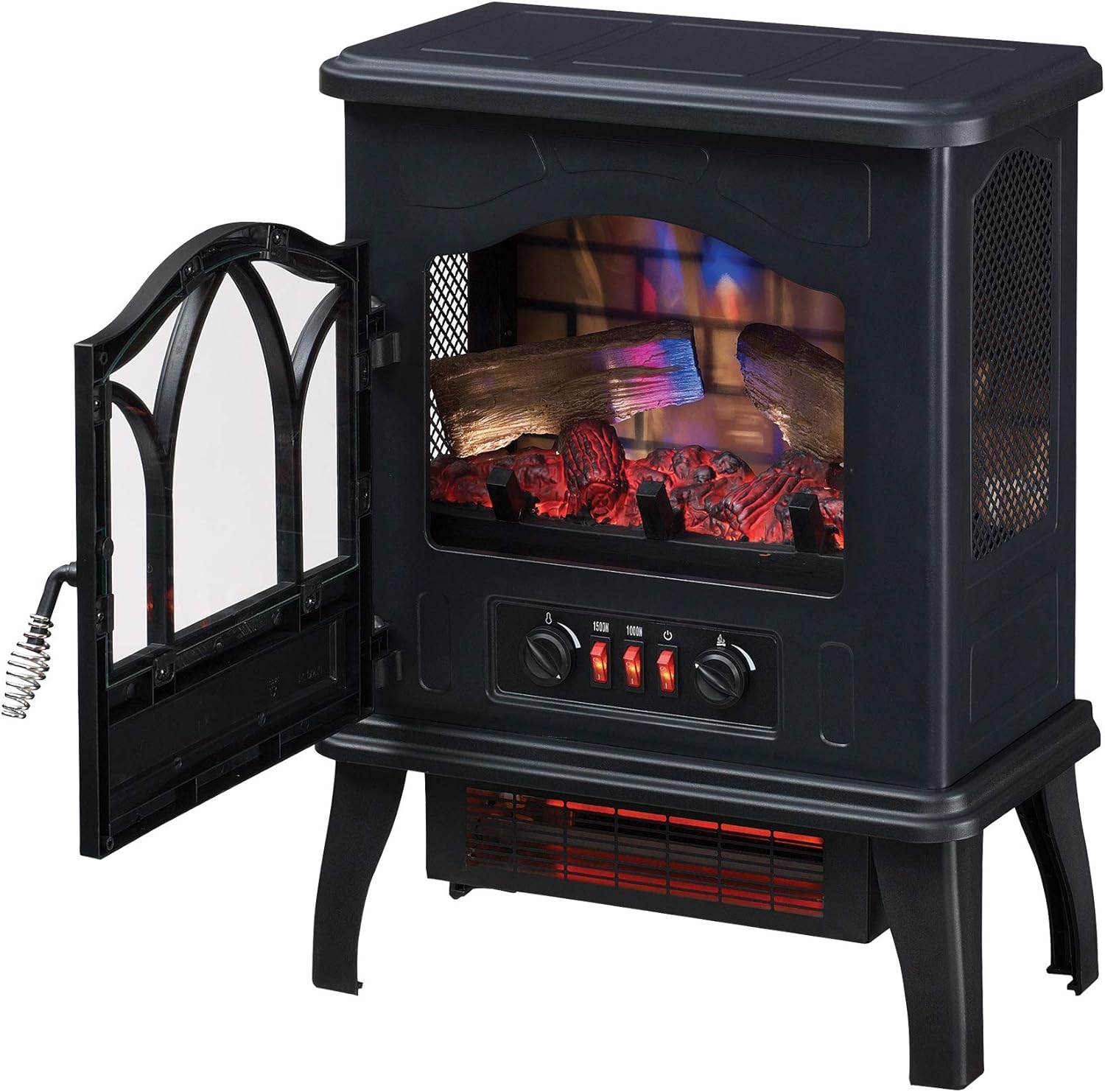 duraflame DFI-470-04, Black Infrared Quartz Fireplace Stove