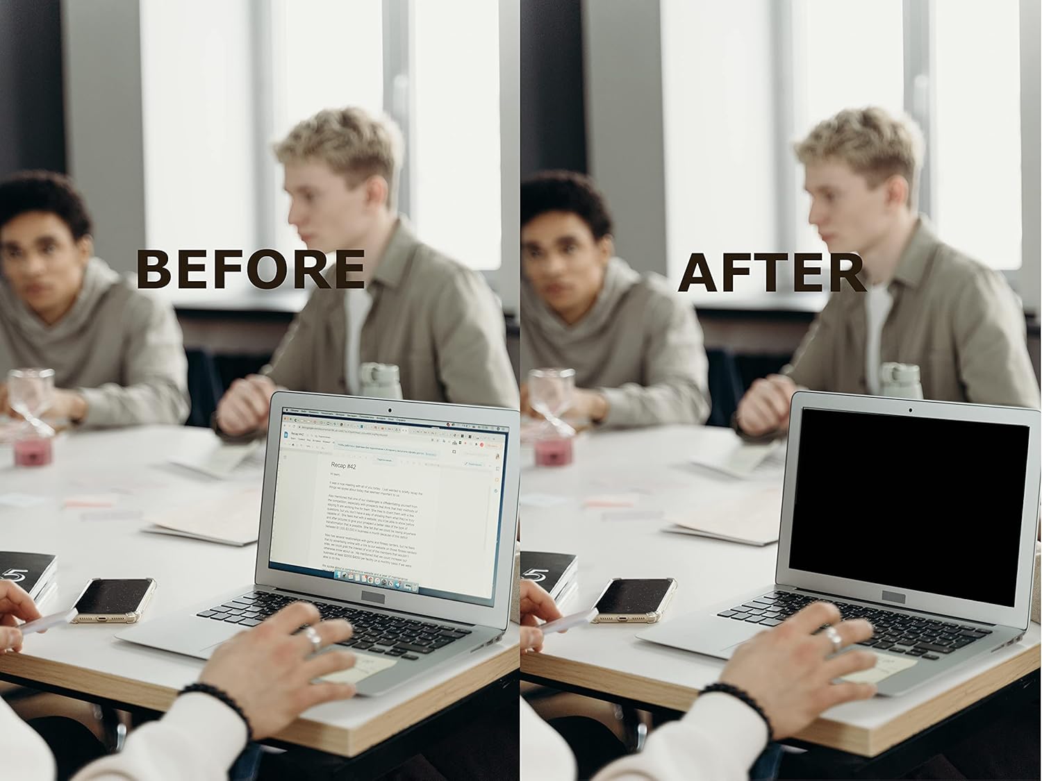 AASQ Products Magnetic-Laptop Privacy Screen Filter Compatible with Universal Laptop Size 15.6 inches (16:9), Anti-Glare, Easy Installation, UV & Blue Light Reduction. Pack of 2