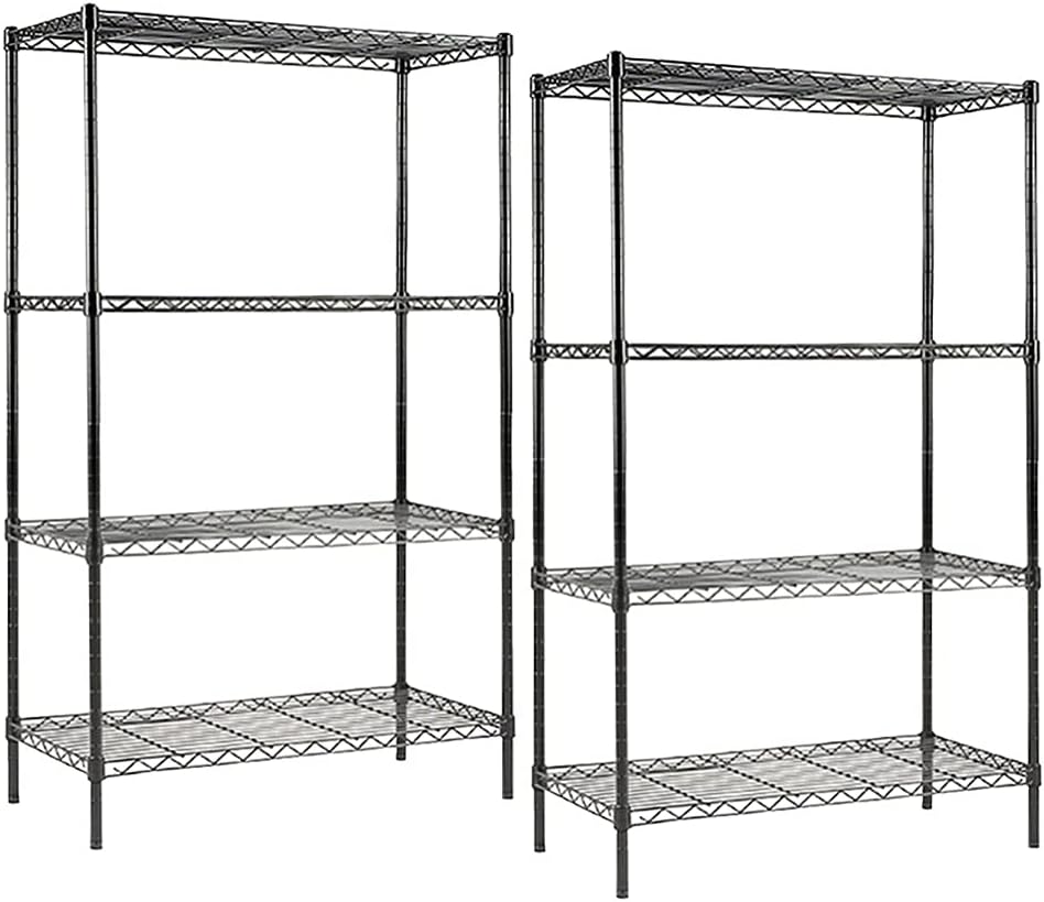 EFINE 2-Pack 5-Shelf Shelving Unit, NSF Certified, Adjustable, Steel Wire Shelves, 150lbs Loading Capacity Per Shelf, Shelving Units and Storage for Kitchen and Garage (30W x 14D x 60H) Black