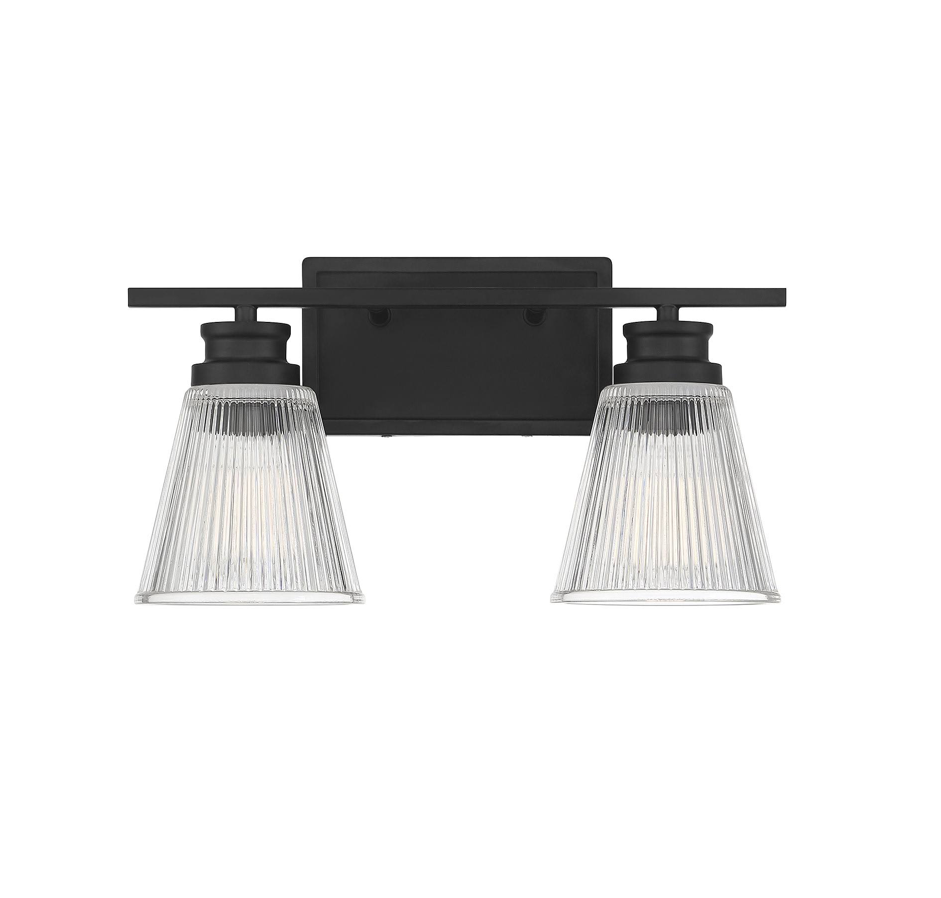Meridian Lighting M80040mbk 2 Light Matte Black Bath Bar