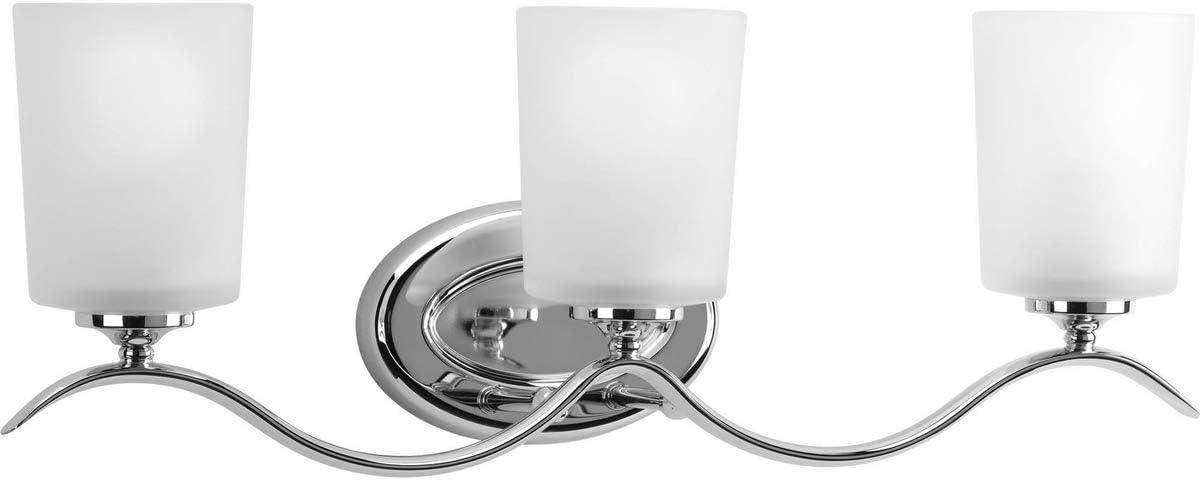 Progress Lighting P2020-15 Med Bath Bracket, 3-100-watt,Polished Chrome