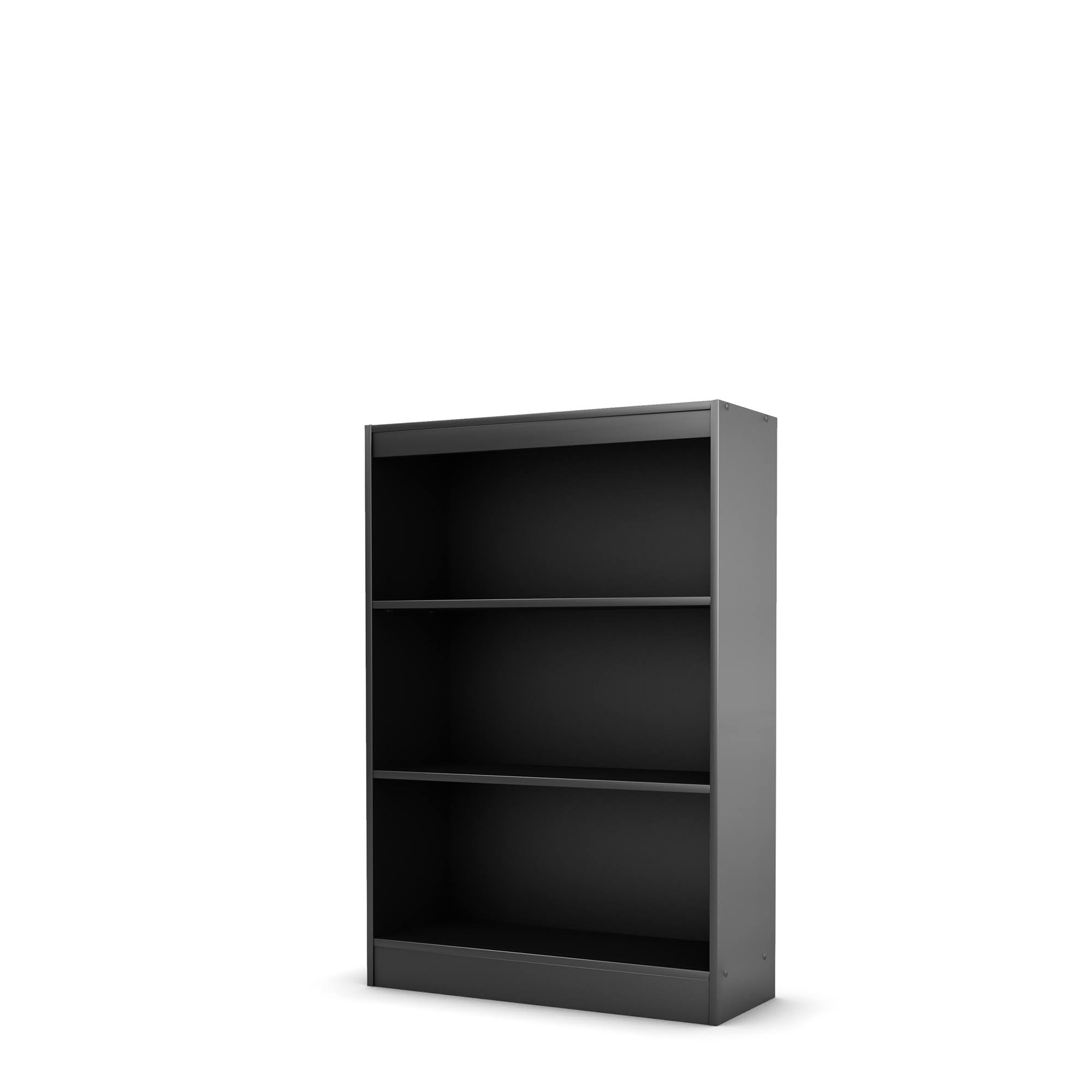 South Shore Axess Collection 3-Shelf Bookcase, Pure Black