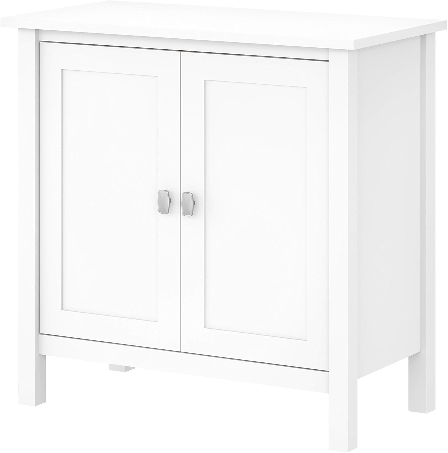 Bush Furniture Broadview Accent Storage Cabinet with Doors, Pure White