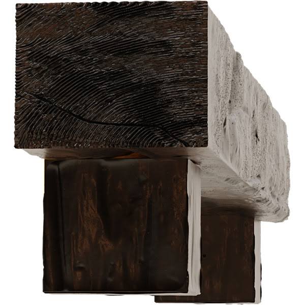 6x22H x 8x22D x 60x22W Riverwood Faux Wood Fireplace Mantel Kit w/ Alamo Corbels, Premium Aged