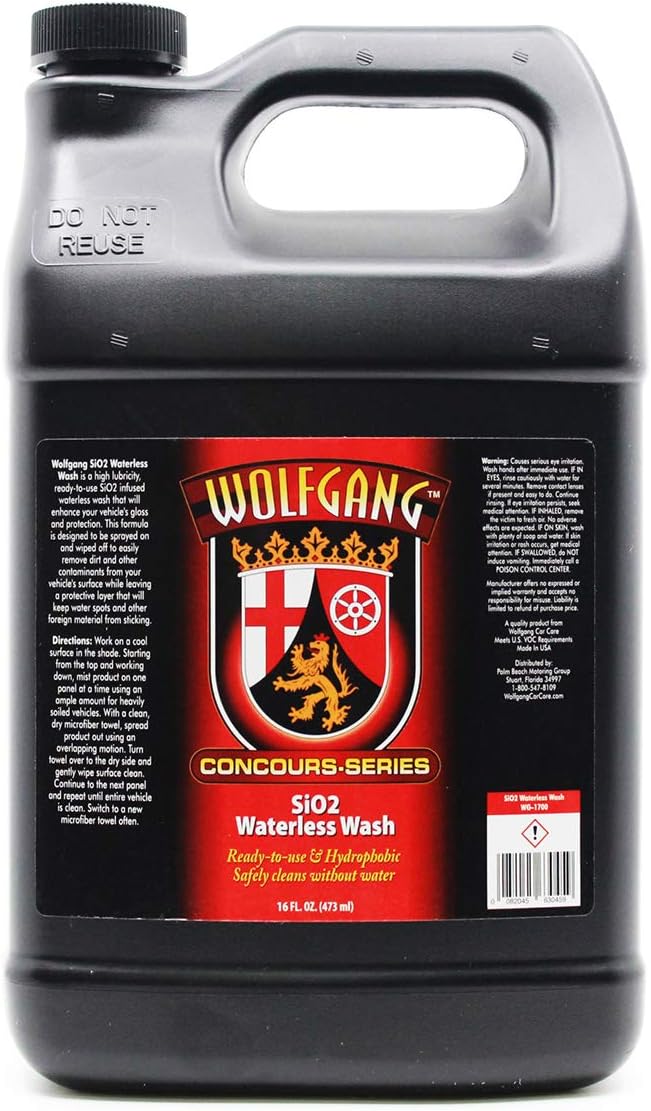 WOLFGANG CONCOURS SERIES WG-1702 SiO2 Waterless Wash, 128 oz Pack of 2