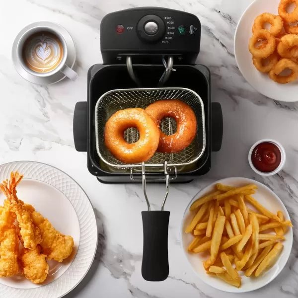 Deep Fryers EDF1550# Electric 1.5 Qt. / 6 Cup Oil Capacity Deep Fryer, Adjustable Temperature, Removable Basket, Lid with Viewing Window, Stainless Steel(Stainless Steel)