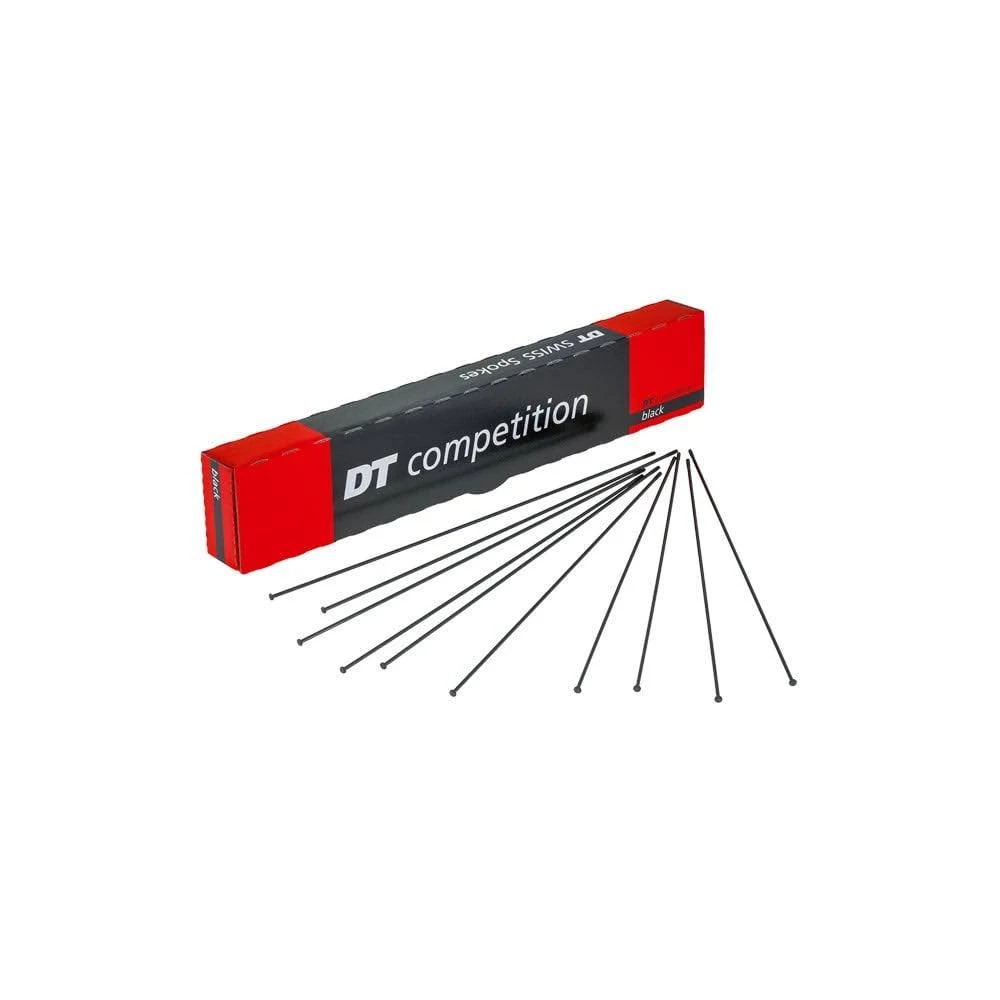 DT Swiss Competition Straight Pull Spokes 2.0/1.8, 262mm, Black, Box of 100
