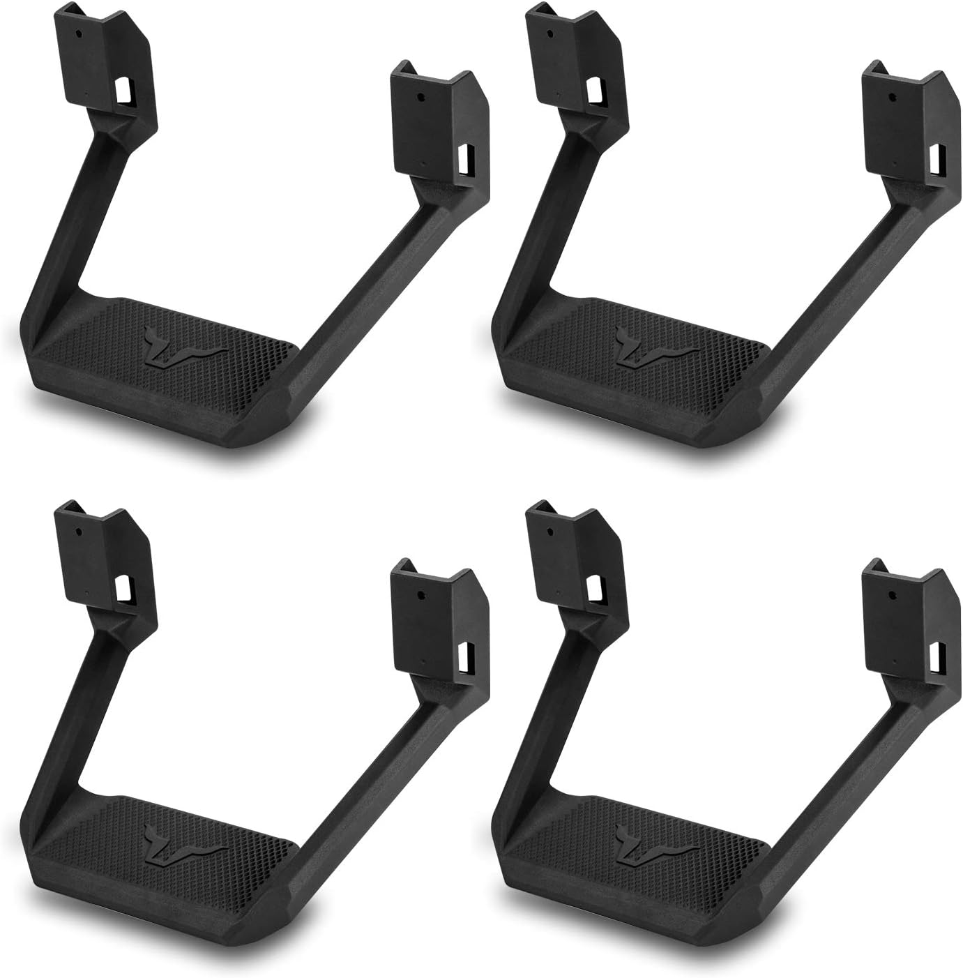 Bully BBS-1103 Truck Black Powder Coated Side Step Set, 2 Pieces (1 Pair), Includes Mounting Brackets - Fits Various Trucks from Chevy (Chevrolet), Ford, Toyota, GMC, Dodge RAM and Jeep Pack of 2