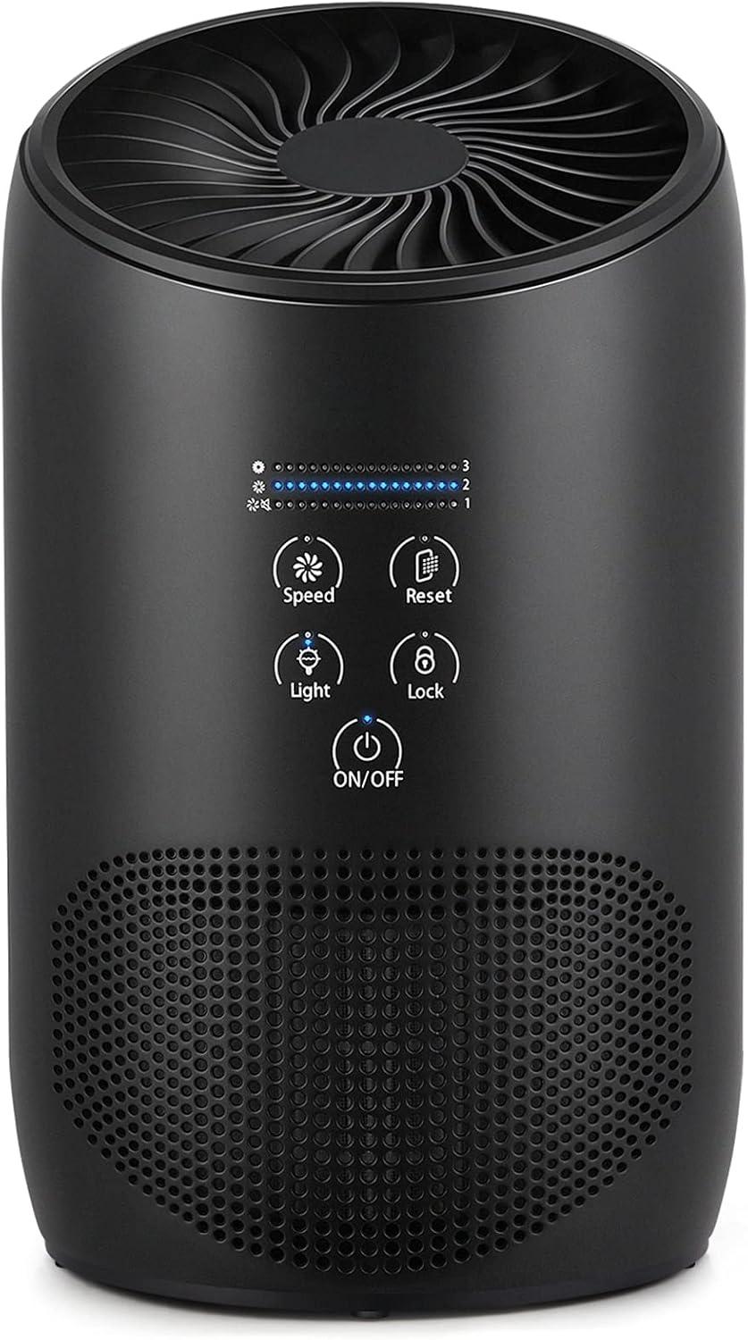 Air Purifiers for Home Bedroom, Smoke Air Cleaner with Fragrance Sponge, Ultra Quiet HEPA Air Purifier 99.97% Effectively Rem0ve Air Pollutants Pack of 2