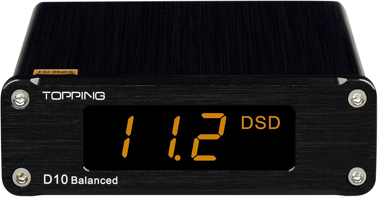 TOPPING D10 Balanced Mini USB DAC CSS XMOS XU208 ES9018K2M OPA2134 Audio Amplifier Decoder Sliver