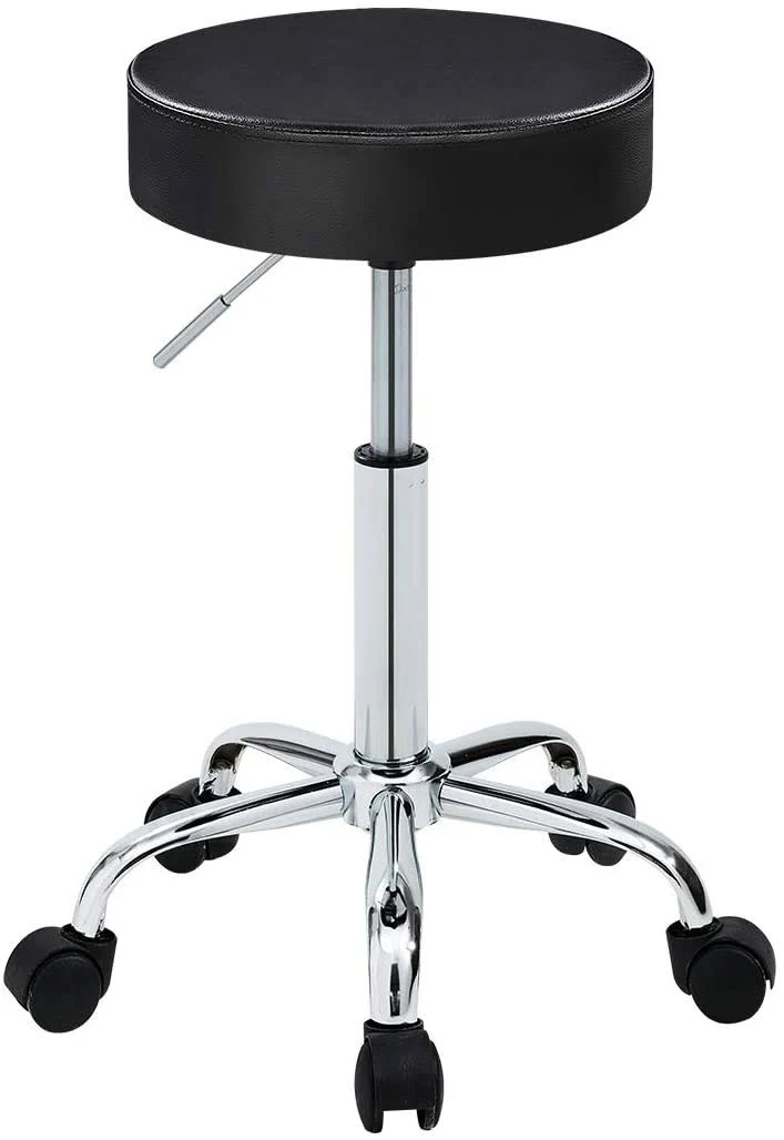 Duhome 410 Adjustable Height Swivel Medical Clinic Tattoo Spa Salon Stool with Wheels (Black)