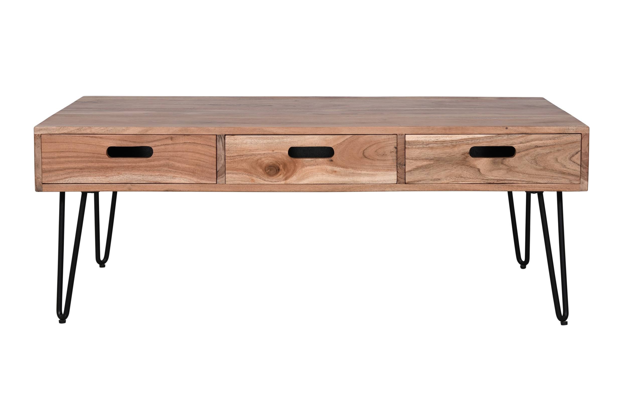 Rollins Solid Acacia Three Drawer Coffee Table - Jofran 2085-1