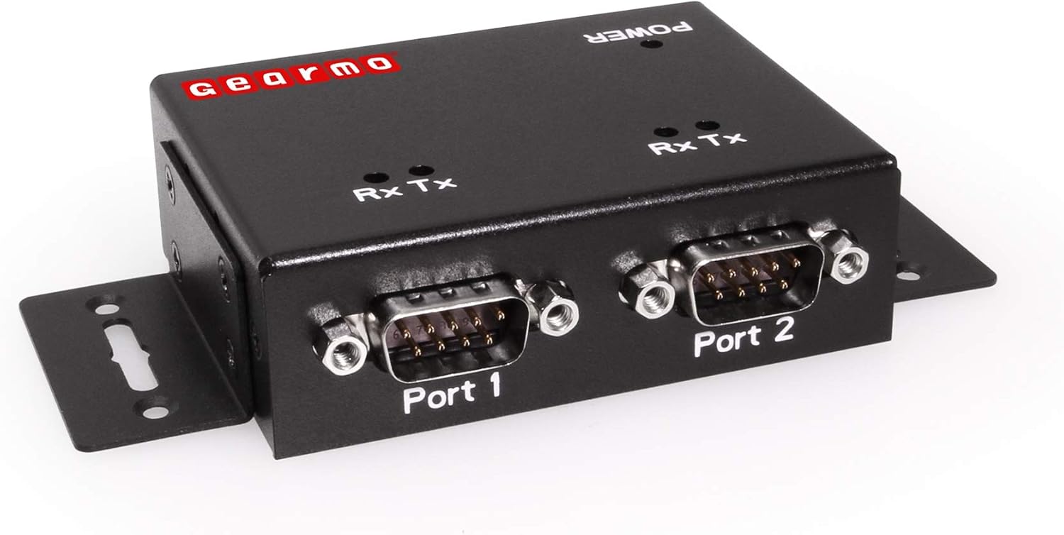 Gearmo USB 2-Port Serial RS-232 Industrial Adapter w/FTDI Chipset Pack of 2