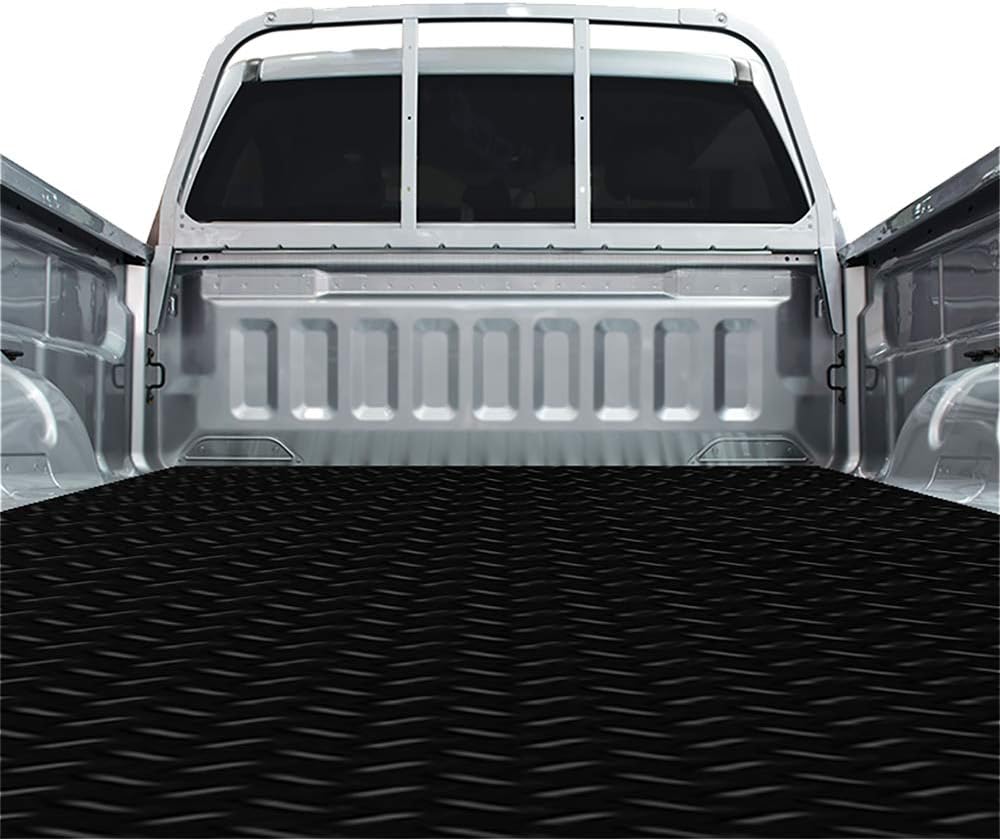Resilia Truck Bed Mat Liner – Universal Size, Durable Heavy-Duty All-Weather Protection for Your Truck, Cargo Van, or SUV, Pickup Accessories, Trim to Fit, Silver, Thick 4 Foot x 6 Foot Pack of 2