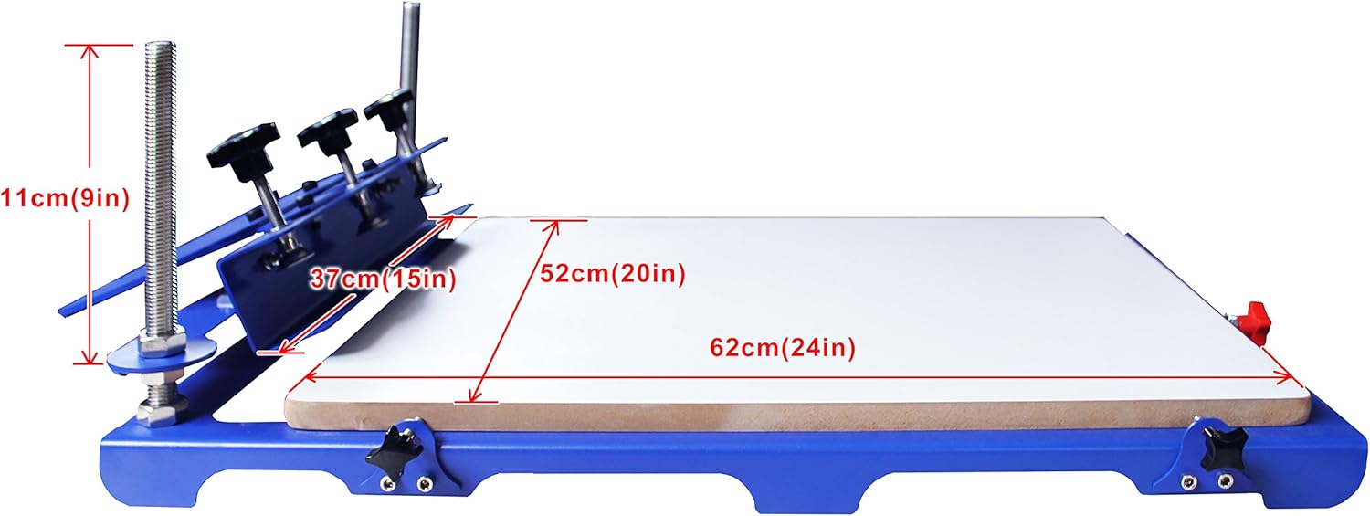 TECHTONGDA 1 Color Screen Printing Machine Screen Printer DIY Micro Adjustable 20x24Inches