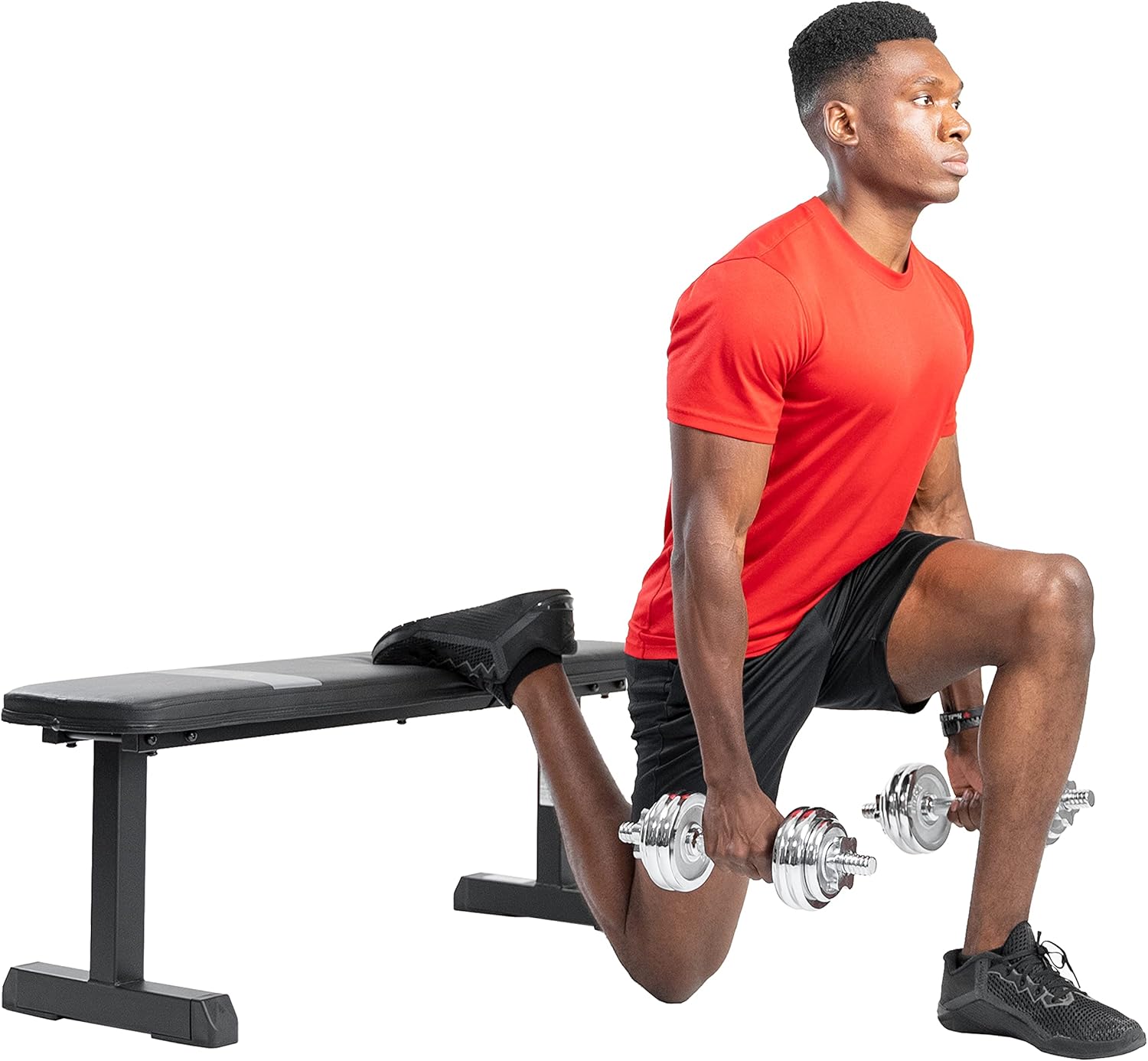 Sunny Health & Fitness Flat Weight Bench for Workout, Exercise and Home Gyms with 800 lb Weight Capacity - SF-BH620037