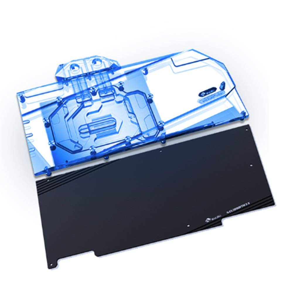 Bykski GPU Copper Water Cooling Block for EVGA RTX3090 RTX3080 RTX3080Ti FTW3 Ultra Gaming (5V LED GPU Block with Water Cooling Copper Backplate)