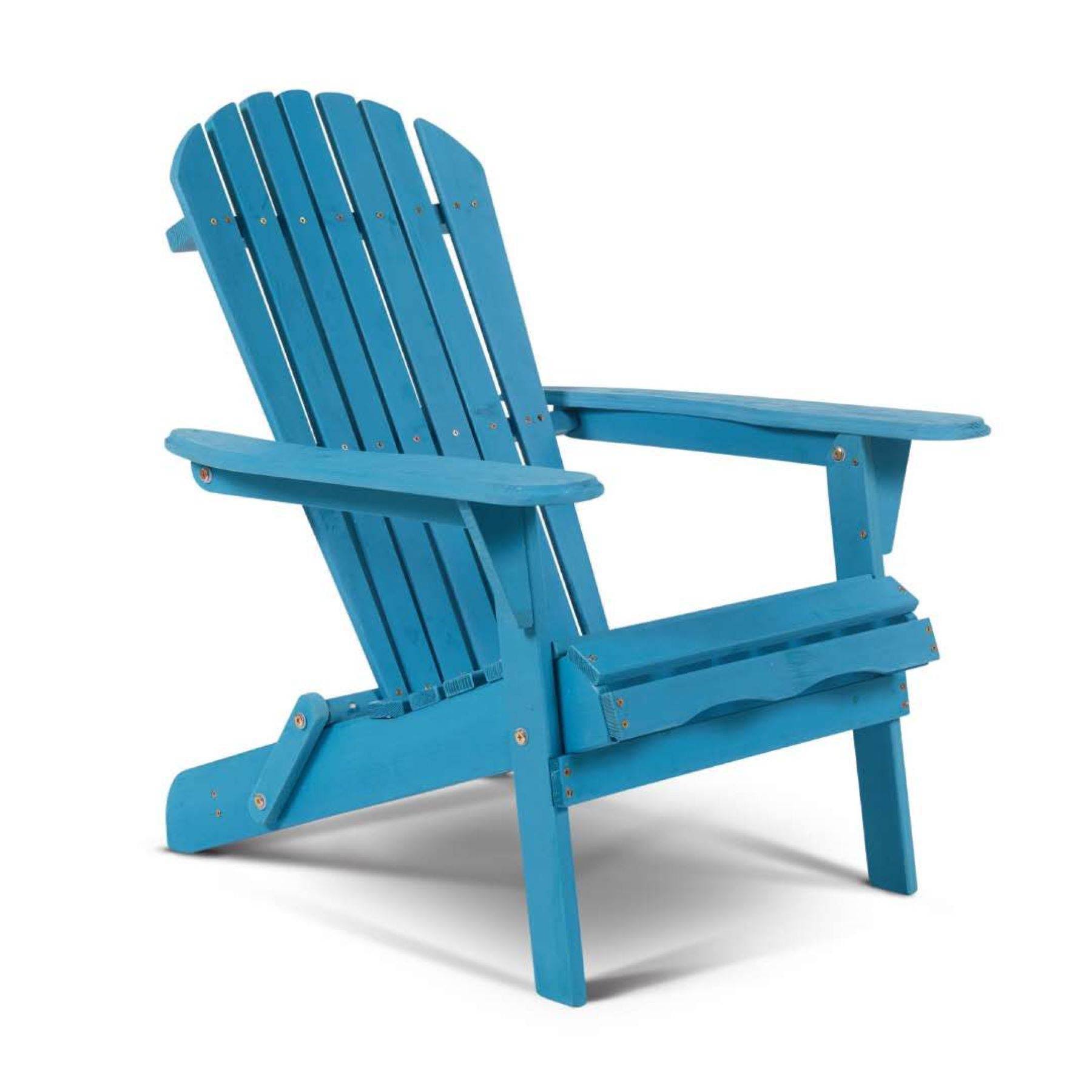 W Unlimited Oceanic Wooden Patio Adirondack Chair in Sky Blue