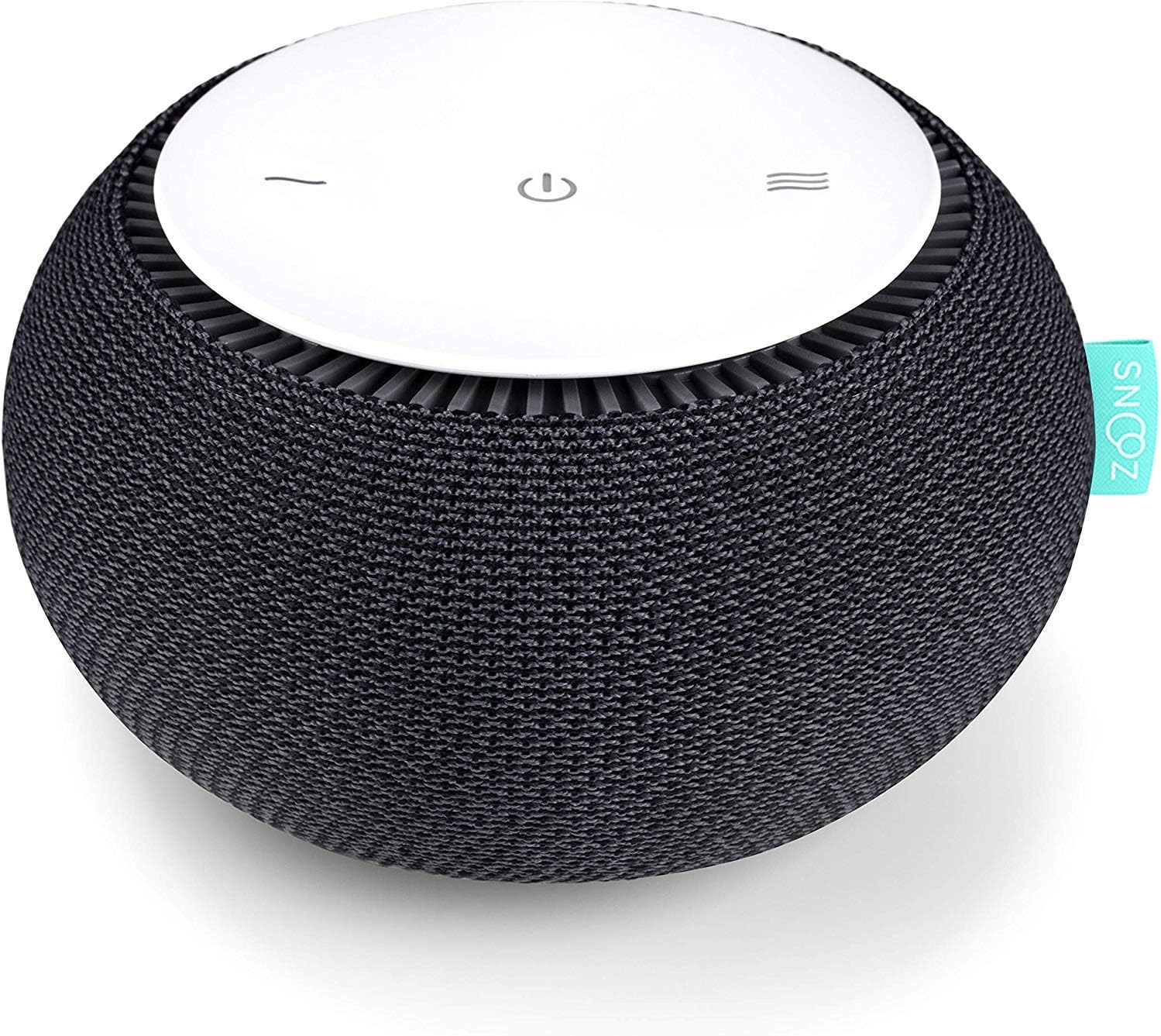 SNOOZ White Noise Sound Machine - Real Fan Inside for Non-Looping White Noise Sounds - App-Based Remote Control, Sleep Timer, and Night Light - Cloud